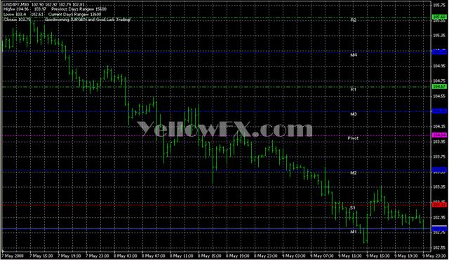 RD Pivot Lines J Forex Indicator